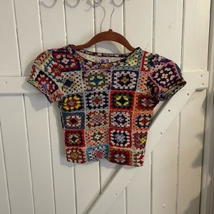 MUCHACHA quilt print baby tee